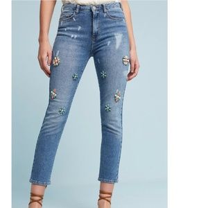 Anthropologie Pilcro Embellished  Skinny Jeans